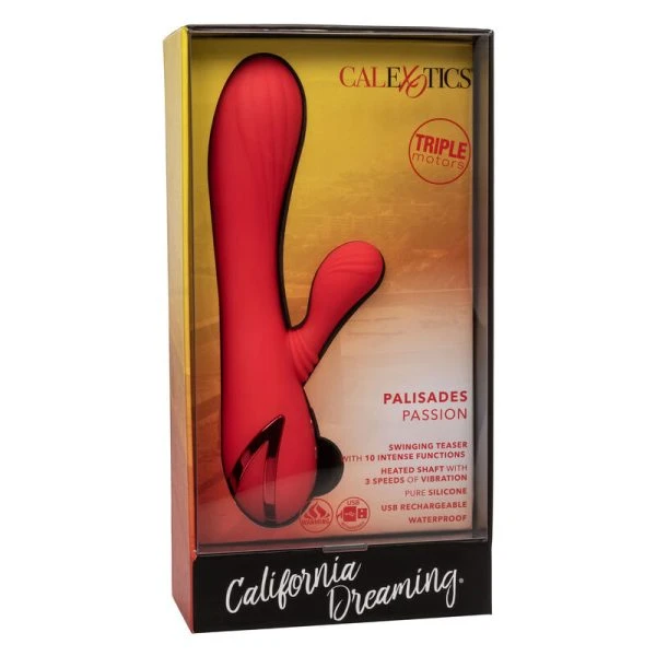 Calexotics Rabbit-Vibrator Palisades Passion ROOD met clitorisstimulator