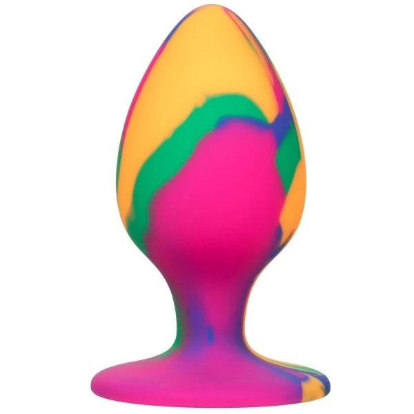 Calexotics Anaalplug Cheeky Medium Tie Dye met Batik-ontwerp, Siliconen