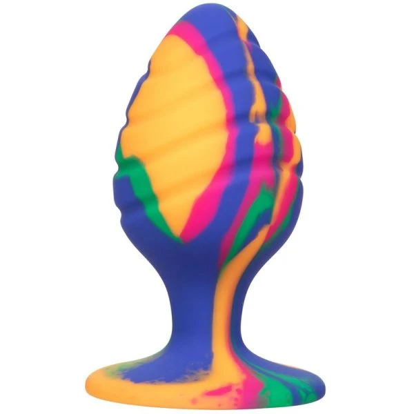 Calexotics Analplug Cheeky Largue Swirl mit Saugnapfbasis, Batik-Design