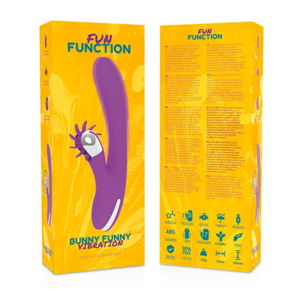 FUN Function Bunny Funny Vibration 2.0 Clitorisstimulator met flexibele kop, 240 mm FUN Function Bunny Funny Vibration 2.0 Clitorisstimulator met flexibele kop, 240 mm