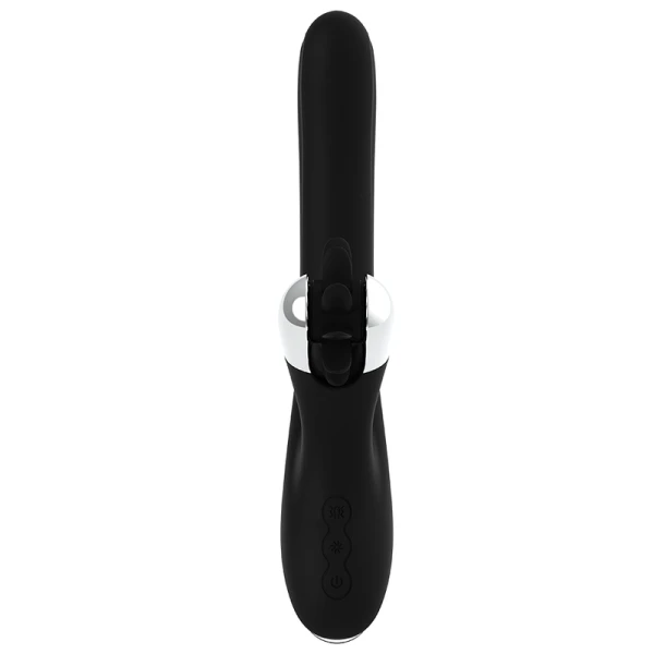 Black&silver Bunny Storm Rotation Vibe Rotationsvibrator mit Perlen