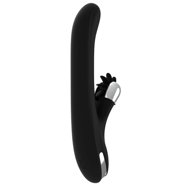 Black&silver Bunny Storm Rotation Vibe Rotationsvibrator mit Perlen