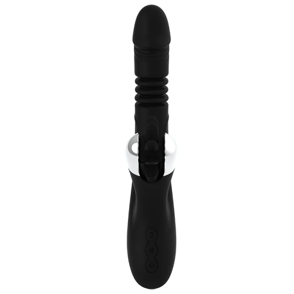 Black&silver Bunny Reed UP & Down Vibe Perlenvibrator, 24 cm