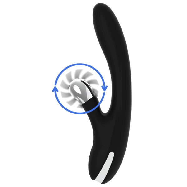 Black&silver Bunny Grimm Wave Funktion Parelvibrator 24 cm