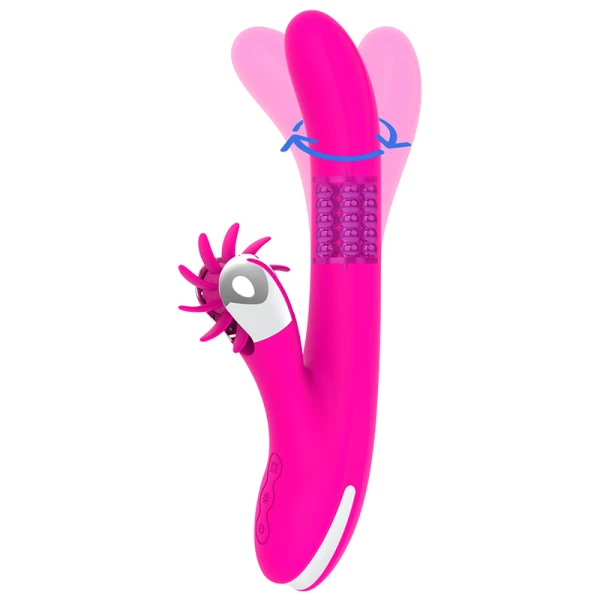 Diversia Hschen Rotation 24 CM Parelvibrator met Clitorisstimulator Diversia Hschen Rotation 24 CM Parelvibrator met Clitorisstimulator