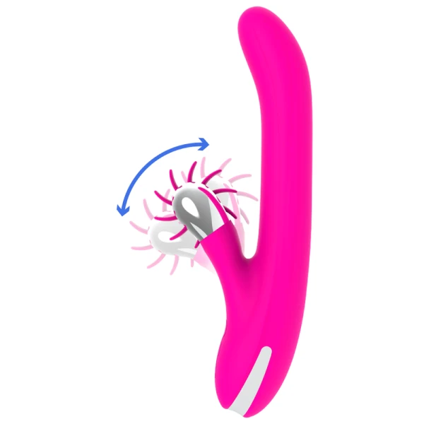 Diversia Hschen Rotation 24 CM Parelvibrator met Clitorisstimulator Diversia Hschen Rotation 24 CM Parelvibrator met Clitorisstimulator