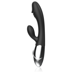 Black&silver Kaleb Stimulerende Parelvibrator met Konijn, 20 cm Black&silver Kaleb Stimulerende Parelvibrator met Konijn, 20 cm - Afbeelding 3