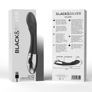Black&silver Kilian Stimulierender Vibe G-Punkt Vibrator, 20 cm, USB wiederaufladbar Black&silver Kilian Stimulierender Vibe G-Punkt Vibrator, 20 cm, USB wiederaufladbar – Bild 6