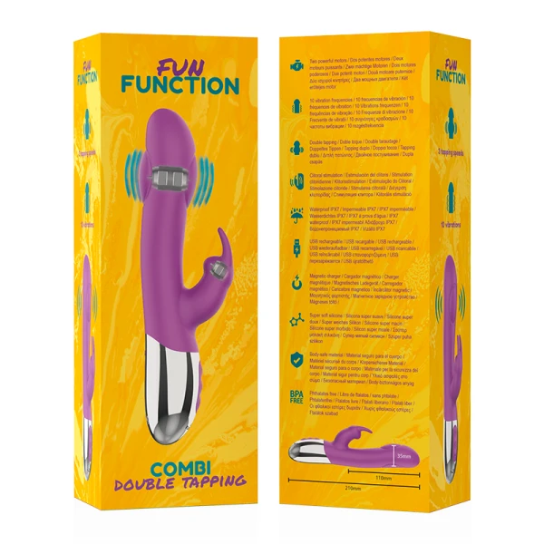 FUN Function Kombi-Doppeltaste Klitoris-Stimulator mit zwei Motoren FUN Function Kombi-Doppeltaste Klitoris-Stimulator mit zwei Motoren