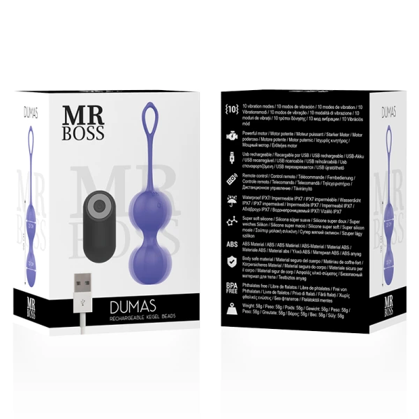 MR. Boss Dumas vibrierende Kegelperlen mit Fernbedienung 9,5 cm