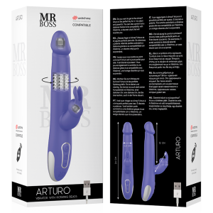 MR. Boss Arturo Vibrator & Rotator met Watchme-afstandsbediening, 24 cm MR. Boss Arturo Vibrator & Rotator met Watchme-afstandsbediening, 24 cm - Afbeelding 7