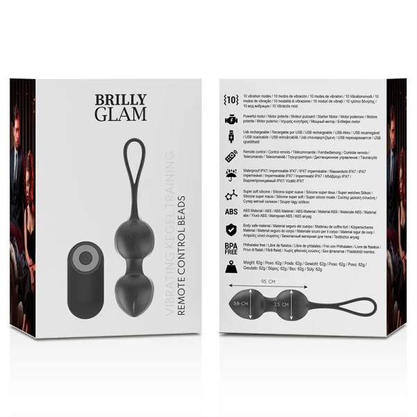 Brilly Glam Vibrating Kegel Beads Beckenbodentrainer mit Fernbedienung