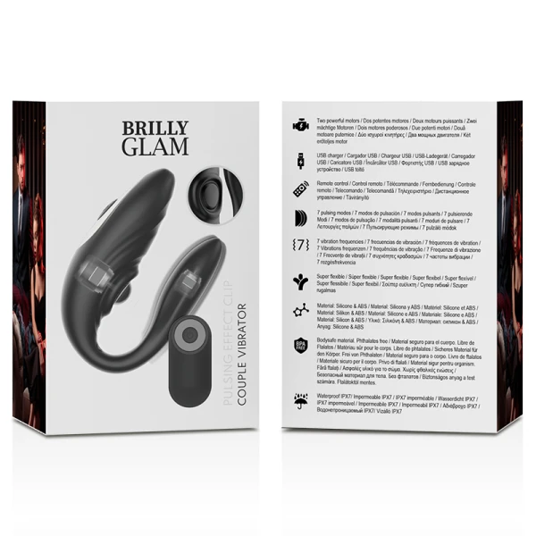 Brilly Glam Paarvibrator met pulserende en vibrerende afstandsbediening Brilly Glam Paarvibrator met pulserende en vibrerende afstandsbediening