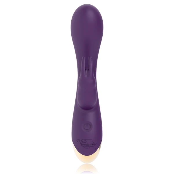 Treasure Laurence Rabbit-Vibrator met Watchme-afstandsbediening, siliconen, 17,5 cm Treasure Laurence Rabbit-Vibrator met Watchme-afstandsbediening, siliconen, 17,5 cm