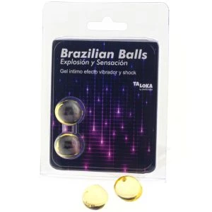 Taloka 2 Braziliaanse balletjes met gel, vibratie- en schokeffect
