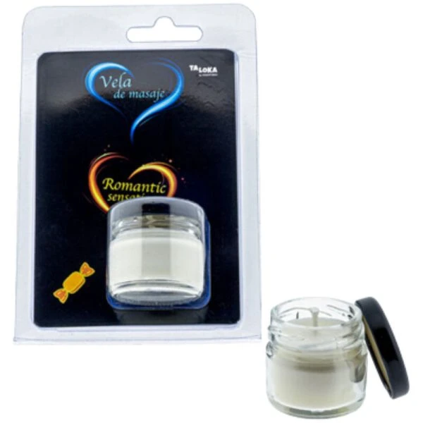 Taloka Karamell-Massagekaars met warme olie, 30 ml