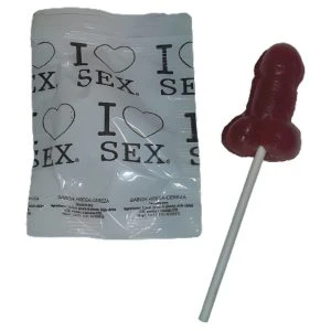 Diablo Picante Penis-Lolly met aardbei- en kersensmaak