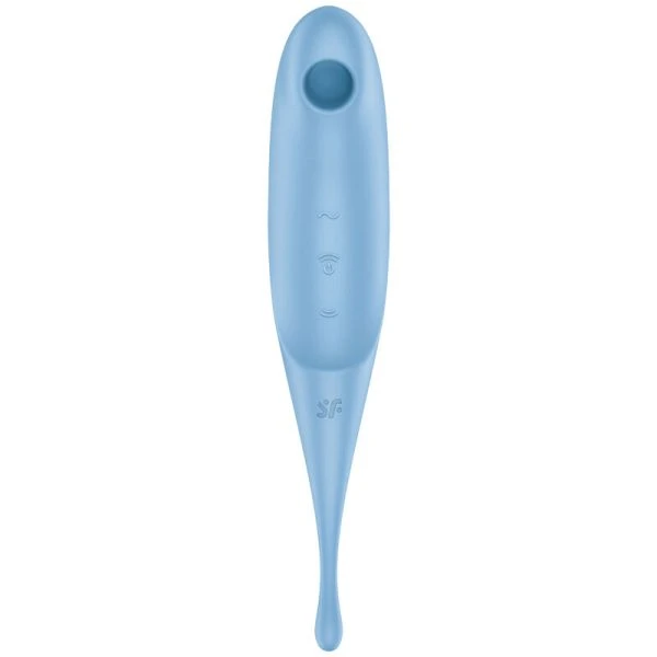Satisfyer Twirling Pro Auflegevibrator mit Air-Pulse-Technologie, blau