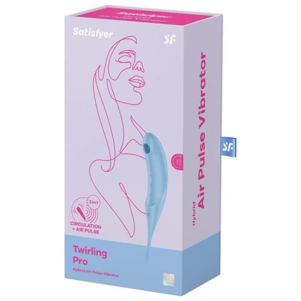 Satisfyer Twirling Pro Auflegevibrator mit Air-Pulse-Technologie, blau