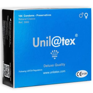 Unilatex Condooms 144 stuks glad en gesmeerd 18 cm x 5,4 cm Unilatex Condooms 144 stuks glad en gesmeerd 18 cm x 5,4 cm - Afbeelding 1