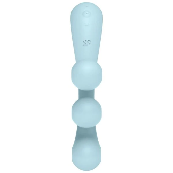 Satisfyer Vibrator Tri Ball 2 Multivibrator met Clitorisstimulator Blauw Satisfyer Vibrator Tri Ball 2 Multivibrator met Clitorisstimulator Blauw