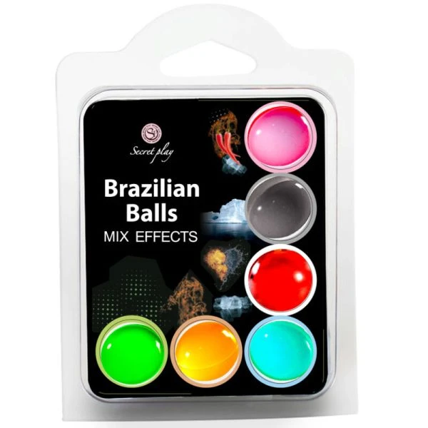 Secretplay Cosmetic Braziliaanse Ballen Set van 6 met Mix-Effecten