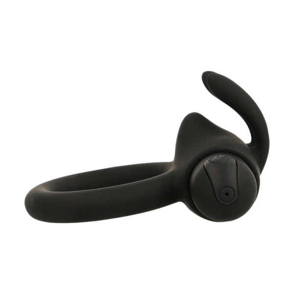 Black&silver Agron Ring 2.0 Vibrations-Penisring, Silikon