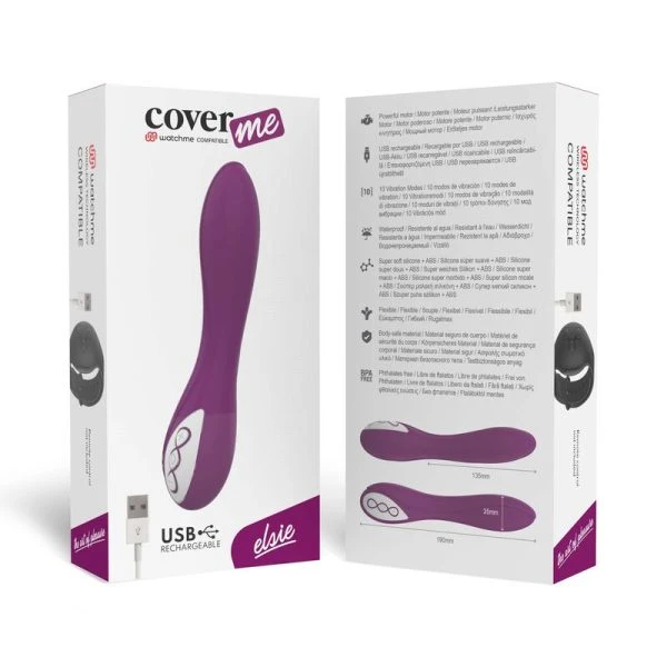 Coverme Elsie Vibrator met Watchme-afstandsbediening, siliconen