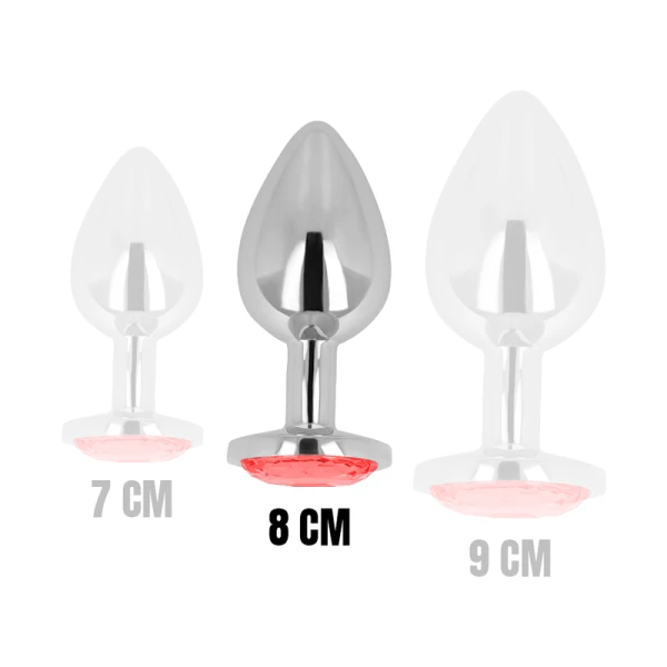 Ohmama Anal Analplug mit rotem Kristall 8 cm
