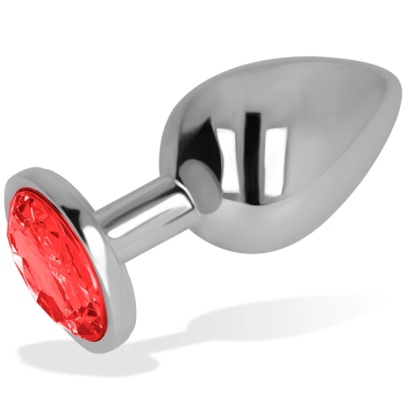 Ohmama Anal Analplug mit rotem Kristall 8 cm