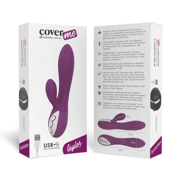 Coverme Taylor Vibrator met Watchme-afstandsbediening, clitoris- en G-puntstimulator