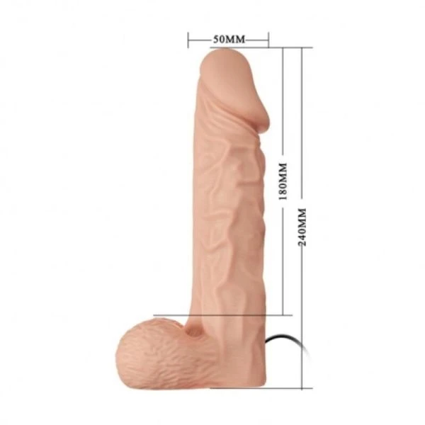 Baile Harness Collection verstelbaar Strap-On-Harnas met Vibrator 24 cm natural
