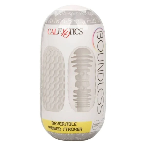 Calexotics Reversible Ribbed Stroker Masturbator met zuigfunctie