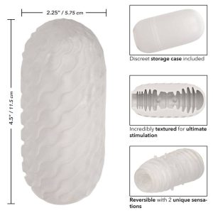 Calexotics Reversible Ribbed Stroker Masturbator met zuigfunctie Calexotics Reversible Ribbed Stroker Masturbator met zuigfunctie - Afbeelding 2