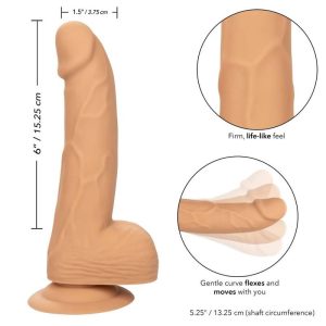 Calexotics Siliconen Dildo met Zuignap en Gestructureerde Schacht Calexotics Siliconen Dildo met Zuignap en Gestructureerde Schacht - Afbeelding 2