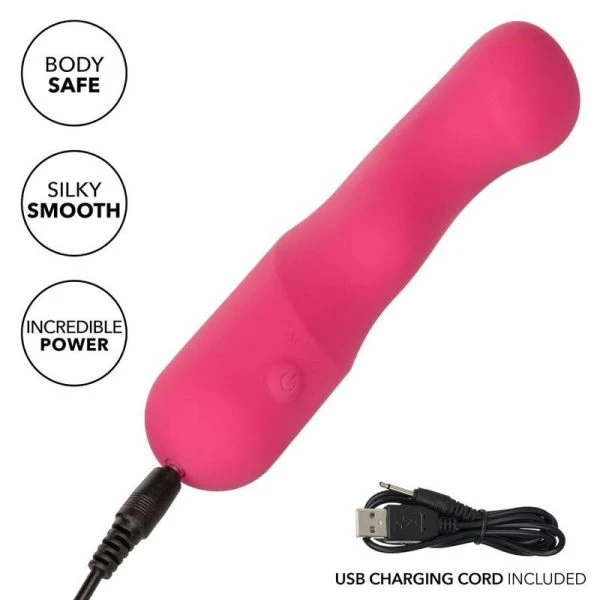 Calexotics Pixies Curvy Rosa Parelvibrator van vloeibaar siliconen