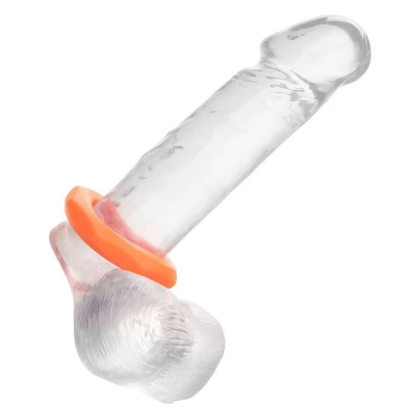 Calexotics Alpha Sexagon Ring Penisring van vloeibaar siliconen oranje