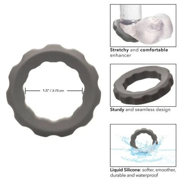 Calexotics Alpha Erect Ring Penisring van vloeibaar siliconen Grijs