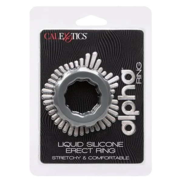 Calexotics Alpha Erect Ring Penisring van vloeibaar siliconen Grijs