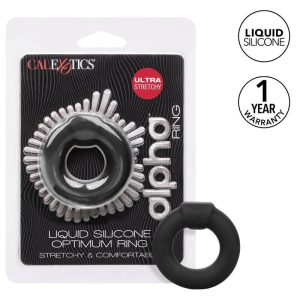 Calexotics Alpha Liquid Silicone Optimum Ring Penisring Zwart Calexotics Alpha Liquid Silicone Optimum Ring Penisring Zwart - Afbeelding 2