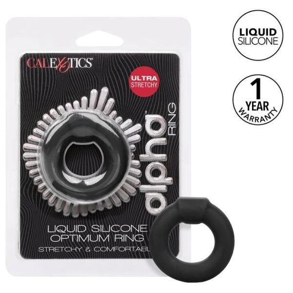 Calexotics Alpha Liquid Silicone Optimum Ring Penisring Zwart