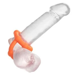 Calexotics Alpha Liquid Silicone All Star Ring Penis Ring Orange