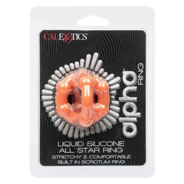 Calexotics Alpha Liquid Silicone All Star Ring Penisring Oranje