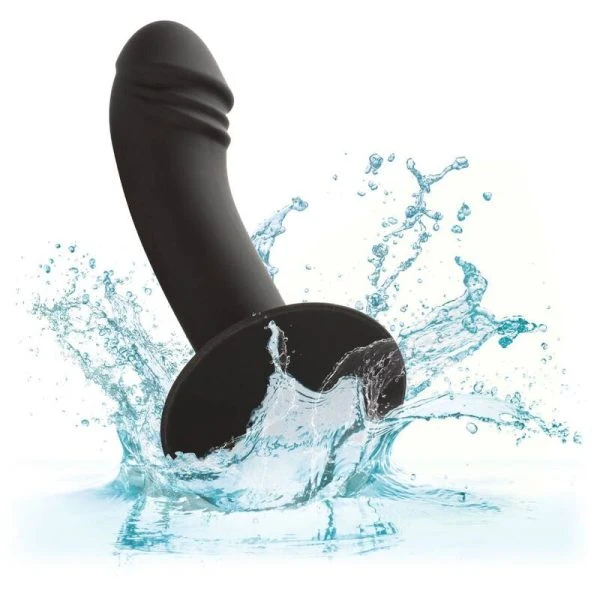 Calexotics Gebogen Anaalplug van Silicone met Zuignap