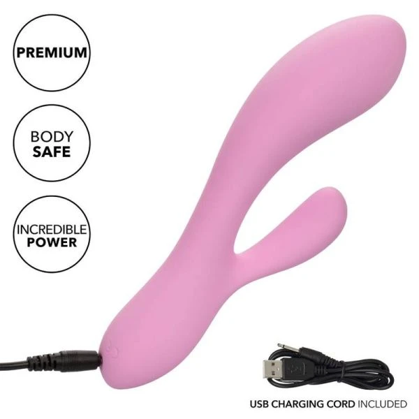 Calexotics Contour Zoie Rosa Dual-vibrator met clitorisstimulator Calexotics Contour Zoie Rosa Dual-vibrator met clitorisstimulator