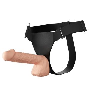 Baile Harness Collection Strap-On-Harnas met Vibrerende Dildo 26 cm naturel Baile Harness Collection Strap-On-Harnas met Vibrerende Dildo 26 cm naturel - Afbeelding 1