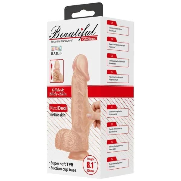 Baile Dildos Realistische Dildo Catoblepas met Zuignap 20,6 cm naturel