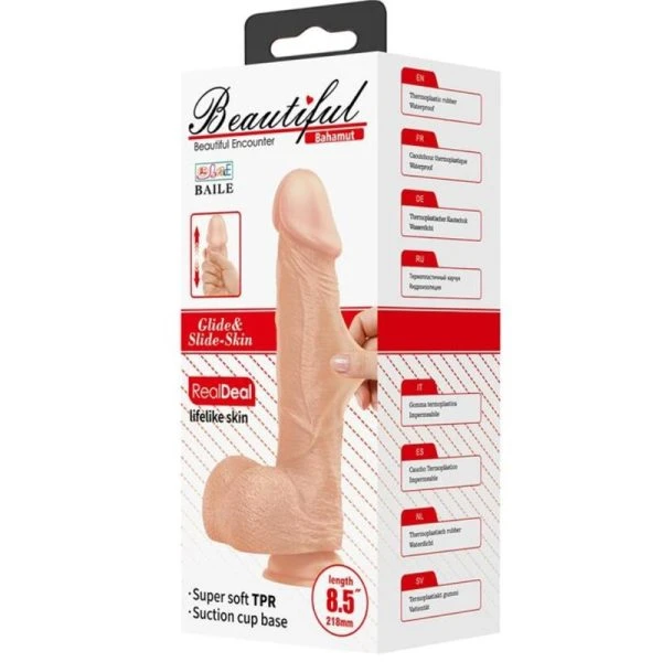 Baile Dildos Realistische Dildo Bahamut met Zuignap 21,8 cm naturel Baile Dildos Realistische Dildo Bahamut met Zuignap 21,8 cm naturel