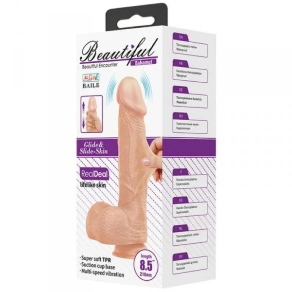 Baile Dildos realistische dildo Bahamut Vibratie 21,8 cm natuurlijk