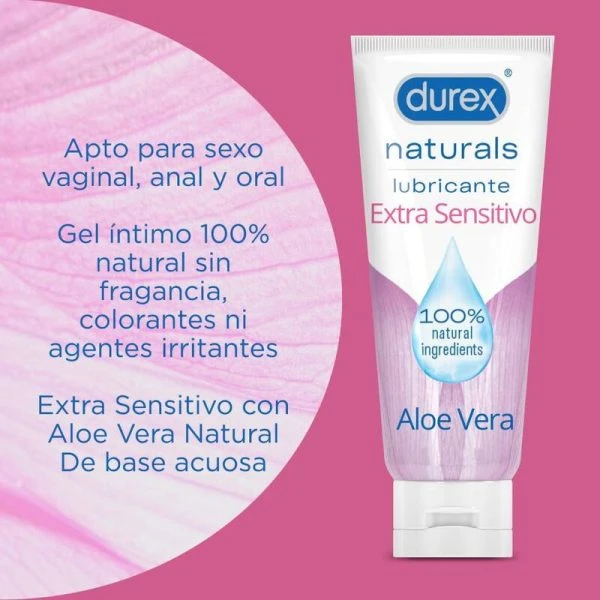 Durex Lubes Naturals Extra Sensitives glijmiddel met Aloë Vera